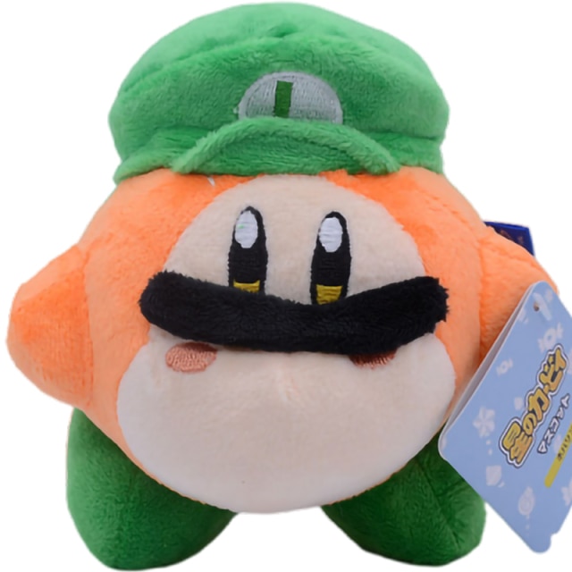 10 Cm Kawaii Super Mario Bros Luigi Soft Stuffed Plush Dolls Anime Kirby Characters Decor - Kirby Plush