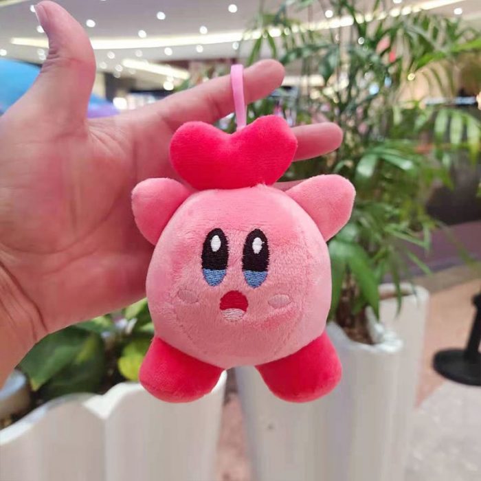 15Cm Kirby Kawai Love Strawberry Plush Toys Dolls Cute Cartoon Backpack Decorative Key Chain Pendant Soft 2 - Kirby Plush