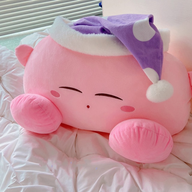Anime Plush Toy Sleeping Kirbyed Plushies Stuffed Kirbyed doll With Nightcap Japanese Style Pillow Soft - Kirby Plush