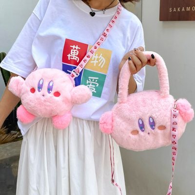 Cartoon Kirby Plush Toys for Girls Sweet Pink Kirby Plushie Stuffed Toys Children Plush Women Messenger 1 - Kirby Plush