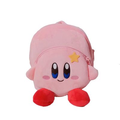 Kawaii Cute Girly Heart Pink Kirby Large capacity storage Plush backpack Children s shoulder bag birthday 1 - Kirby Plush