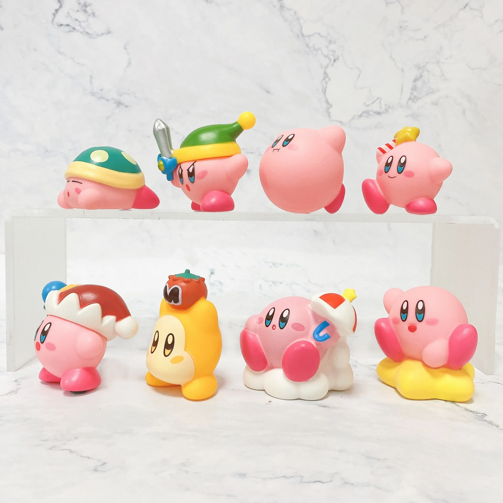 32 Style 8 Pcs Set Kirby 4 7cm Mini Figure Kawaii Pink Demon Eaters Funny Desktop 2 - Kirby Plush