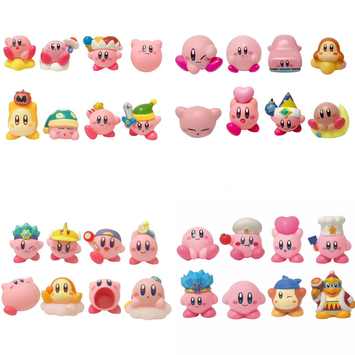 32 Style 8 Pcs Set Kirby 4 7cm Mini Figure Kawaii Pink Demon Eaters Funny Desktop - Kirby Plush